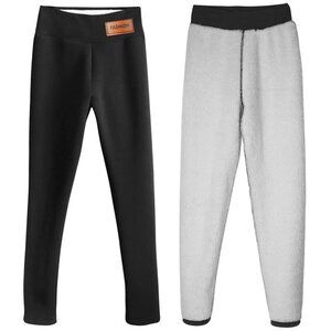 Women's Winter Sherpa Fleece Lined Leggings Thick Cashmere Warm Thermal Pants